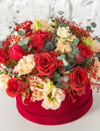 Ziedu kastīte sārtos toņos "HAPPY MOMENTS"